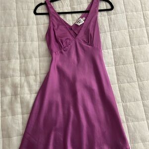 Princess Polly pink satin mini dress